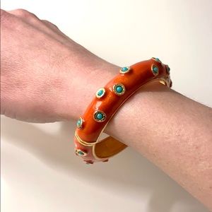 J. Crew Orange Enamel Bangle Bracelet
